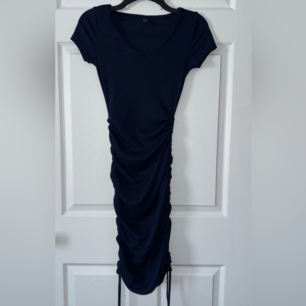 Navy blue bodycon dress